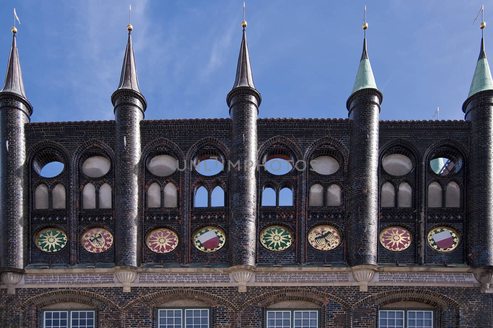 architectural detail in luebeck / germany