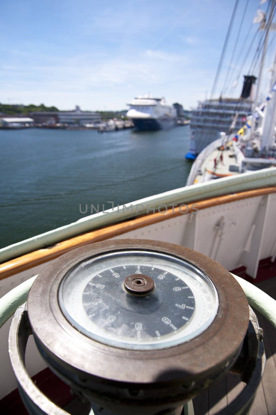 Maritime scene in port of Kiel, Germany
