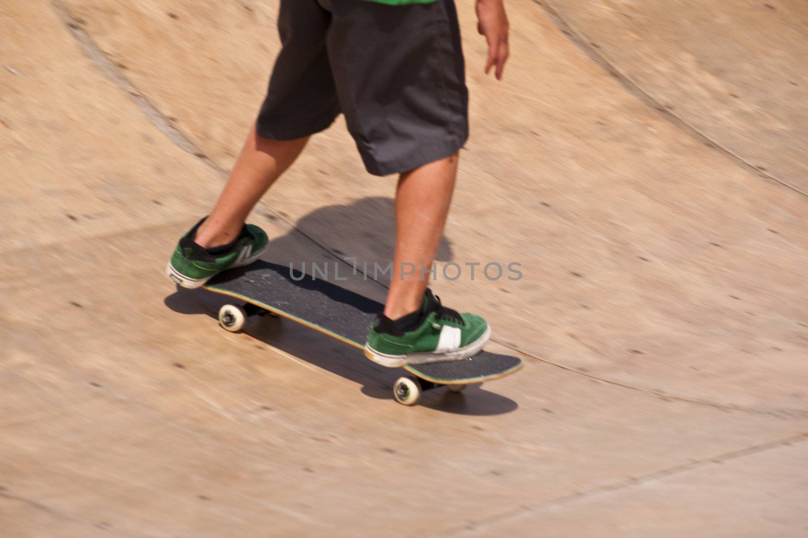Skater on the beach of St. Peter-Ording, Germany