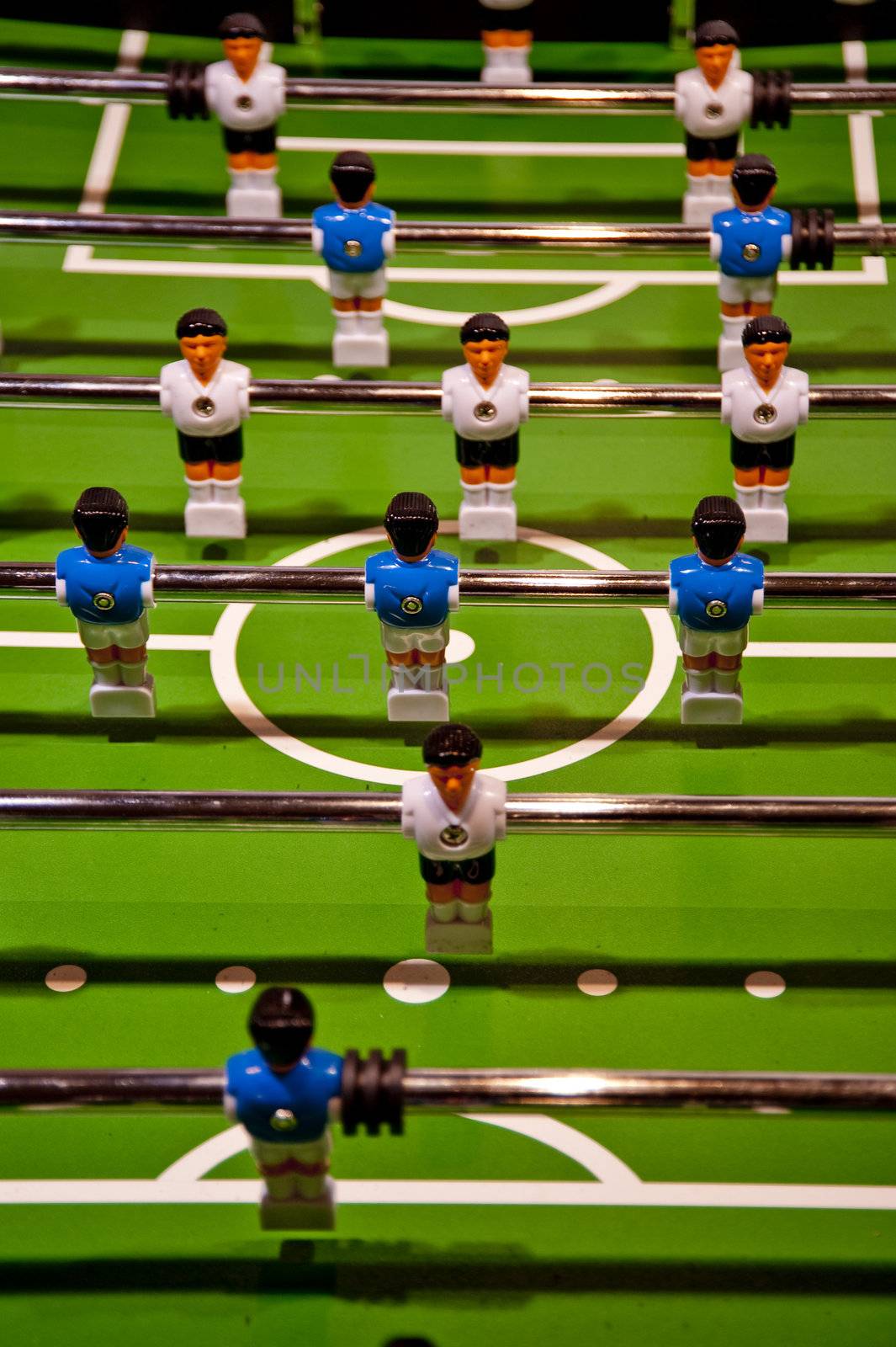 close up of a table football