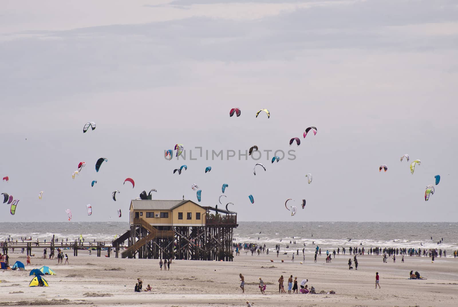 Kitesurfer in St Peter-Ording, Germany