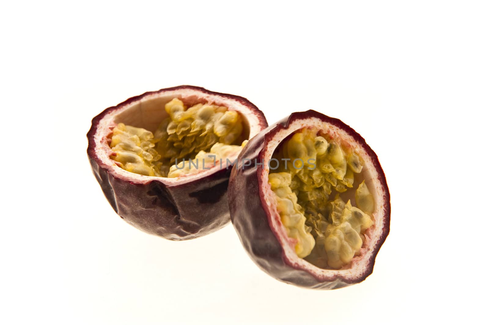 close up of a passion fruit