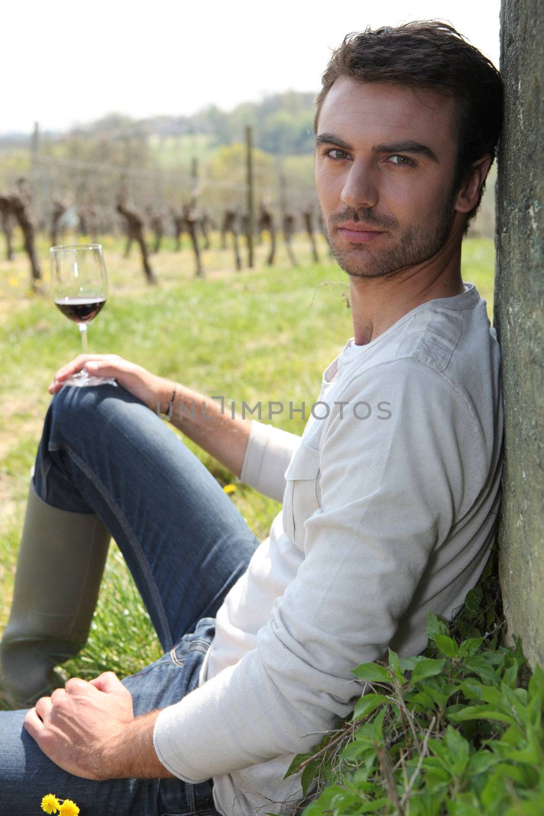 Wine producer with wine