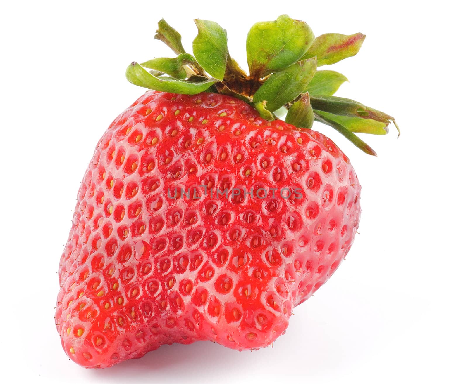 Fresh Ripe Perfect Strawberriy isolated on white background