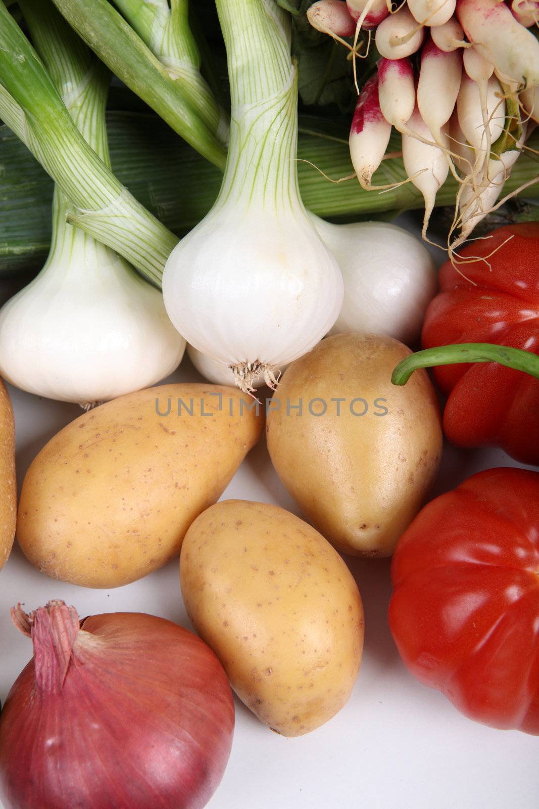 Closeup on vegetables