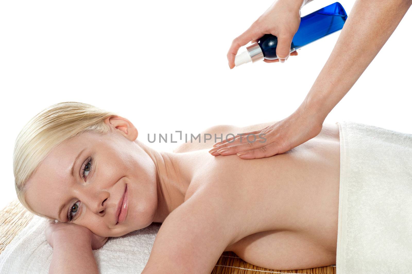 Woman getting extra hydration procedure by stockyimages