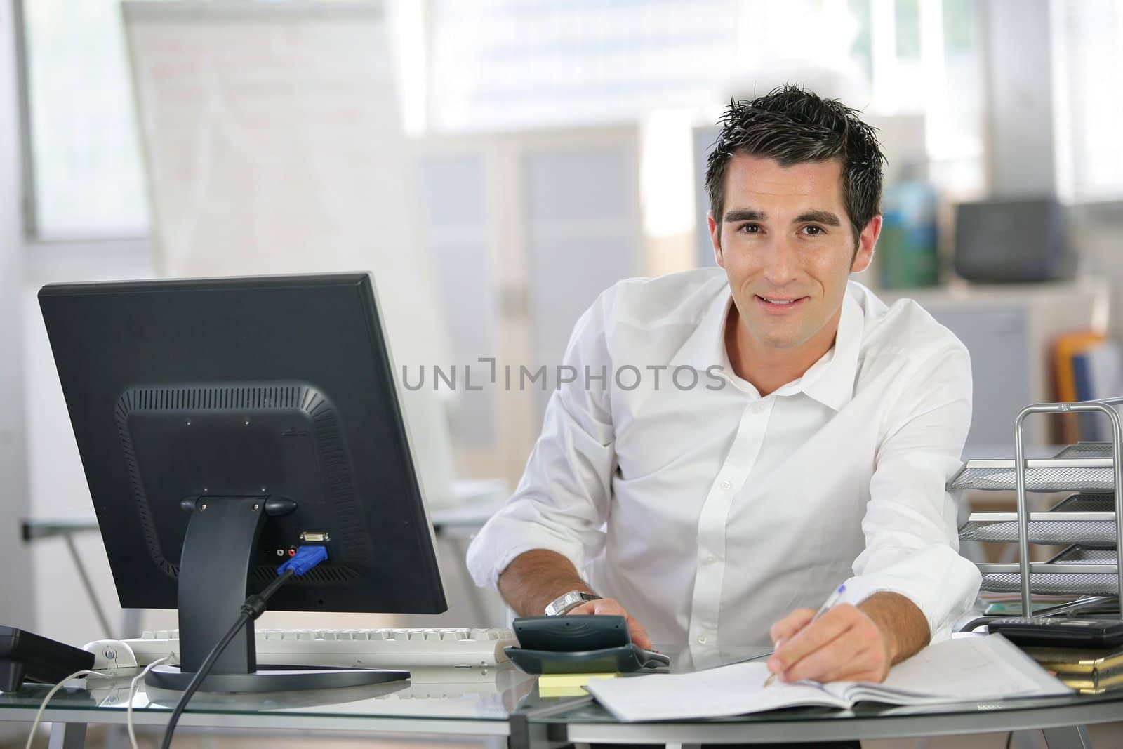 Man working at his desk