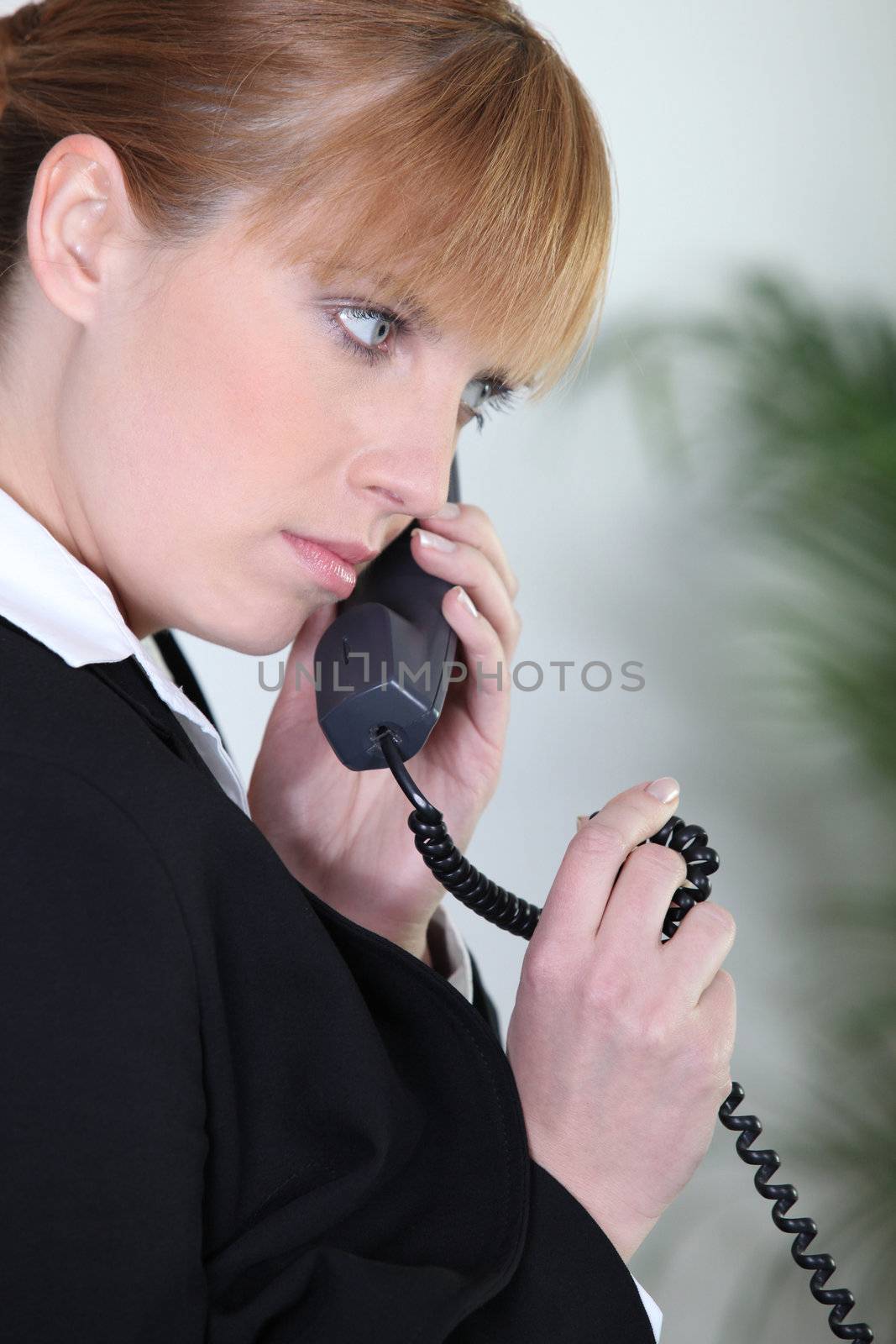 Businesswoman having a telephone conversation