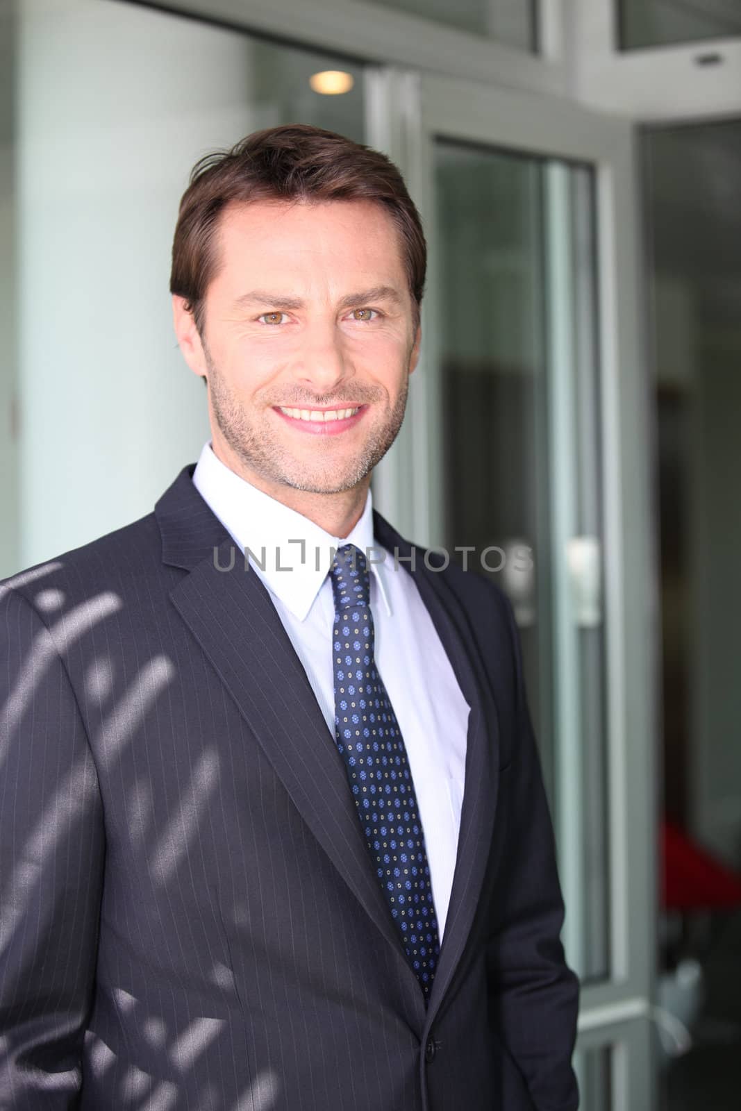Businessman smiling