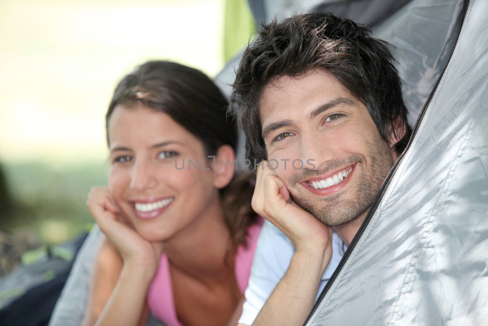 Couple in a tent