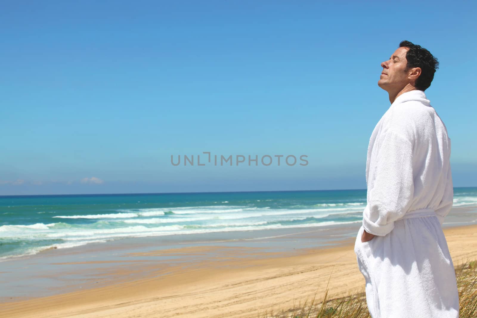 man on the beach