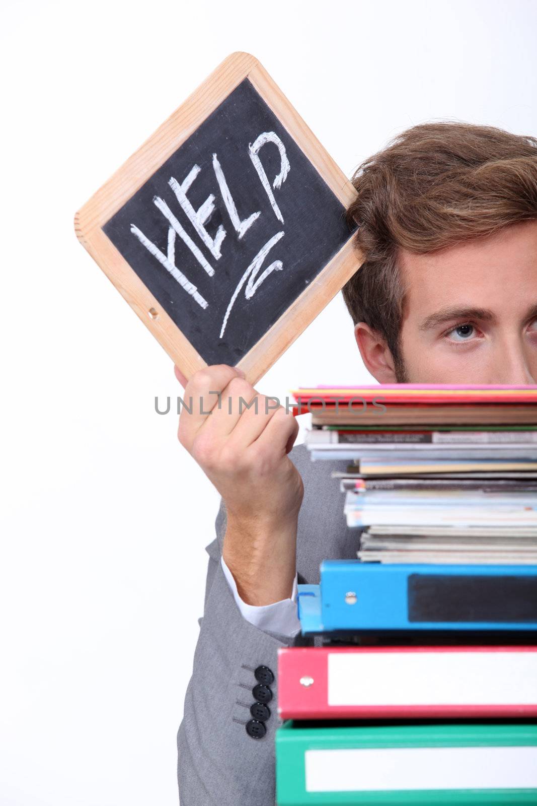 Stressed office worker