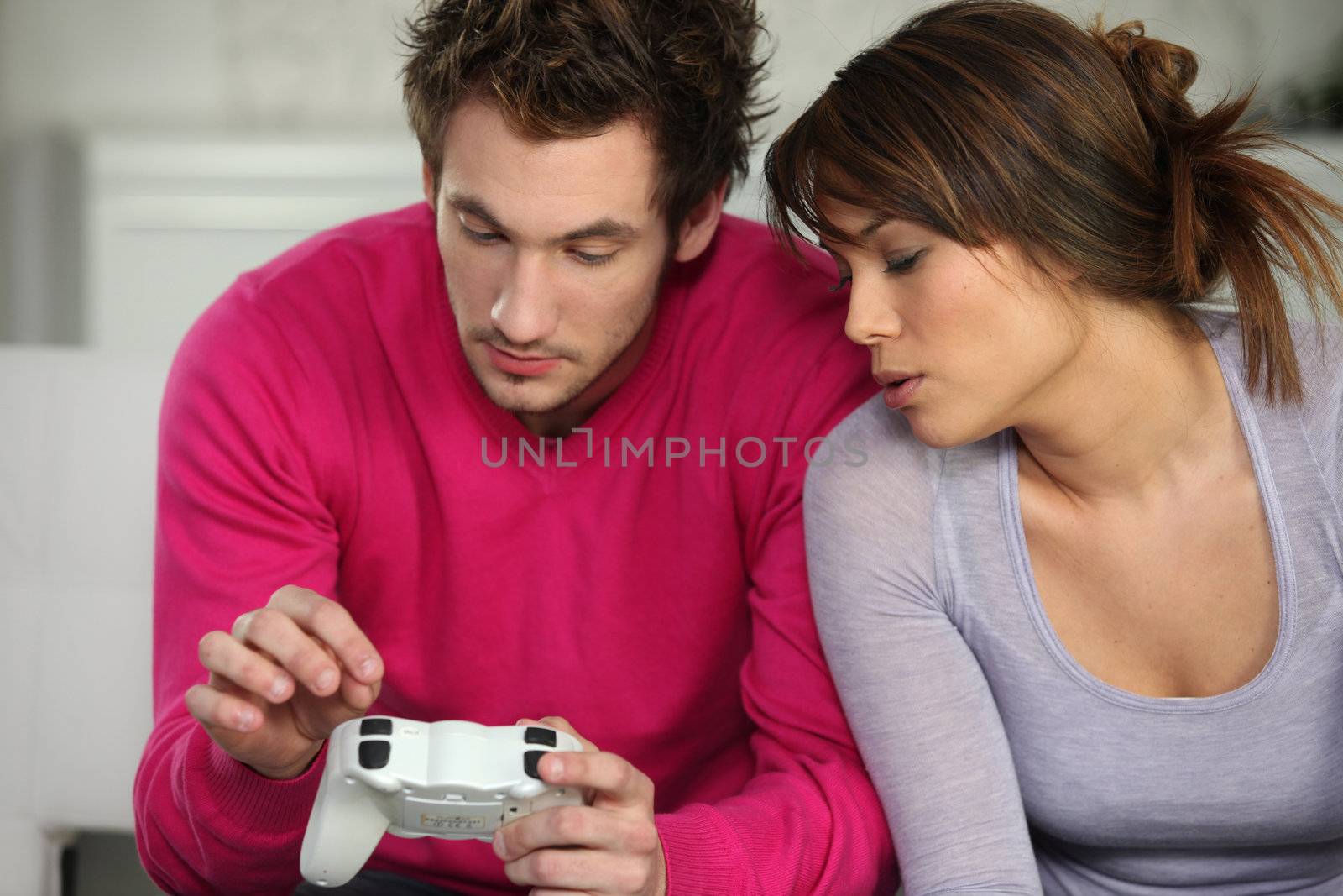 a couple playing video games