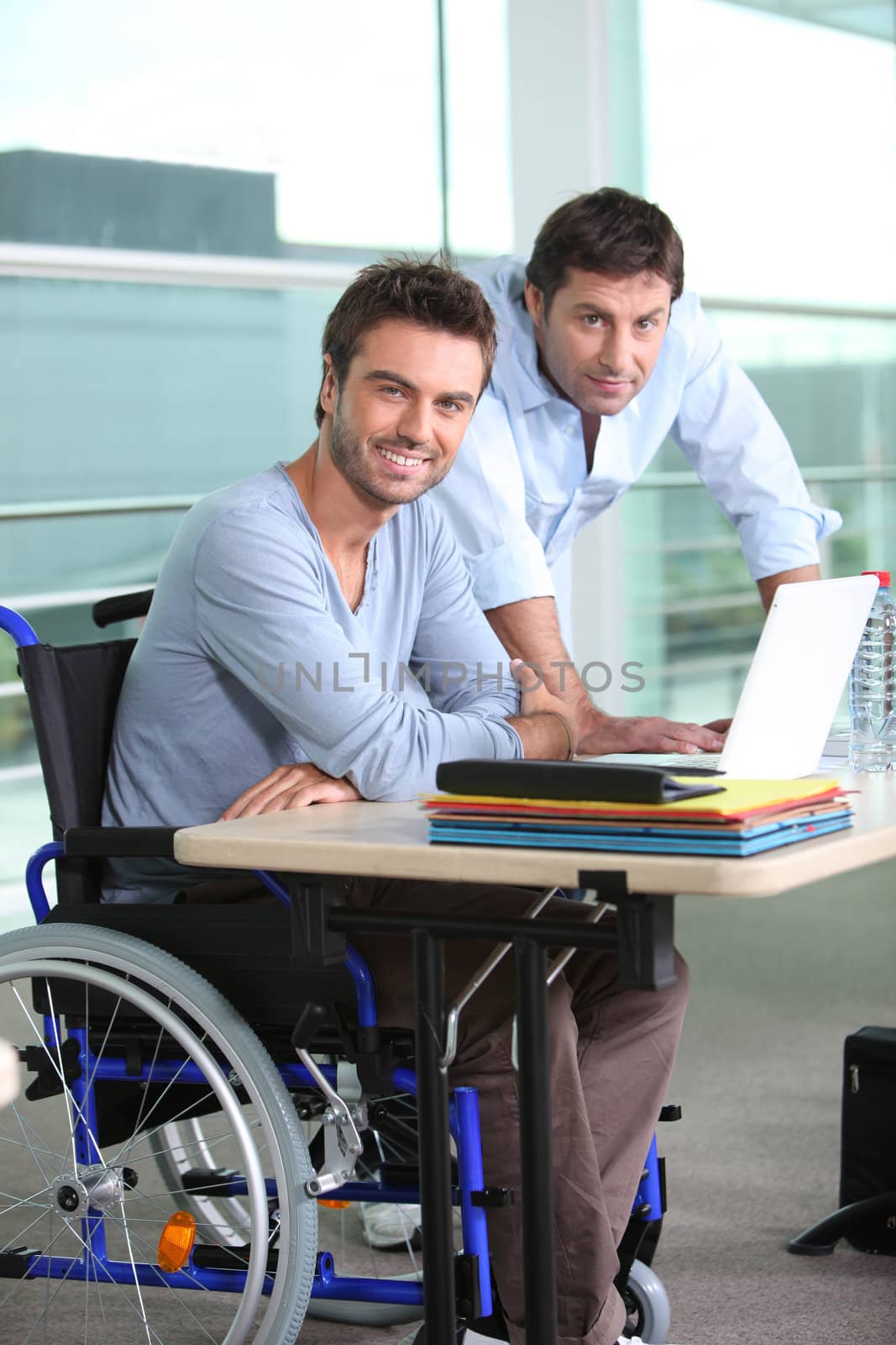 employee in wheelchair