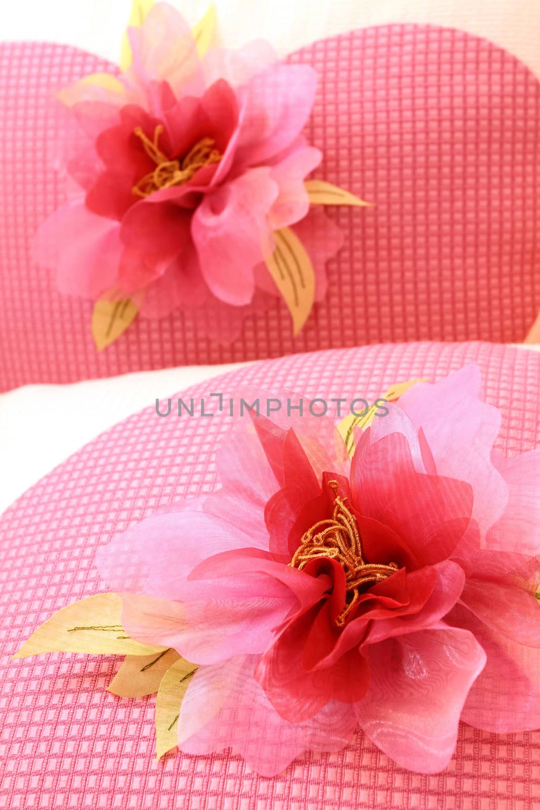 fragment of an interior of a bedroom. a heap of pillows on a bed
, close up, double 4