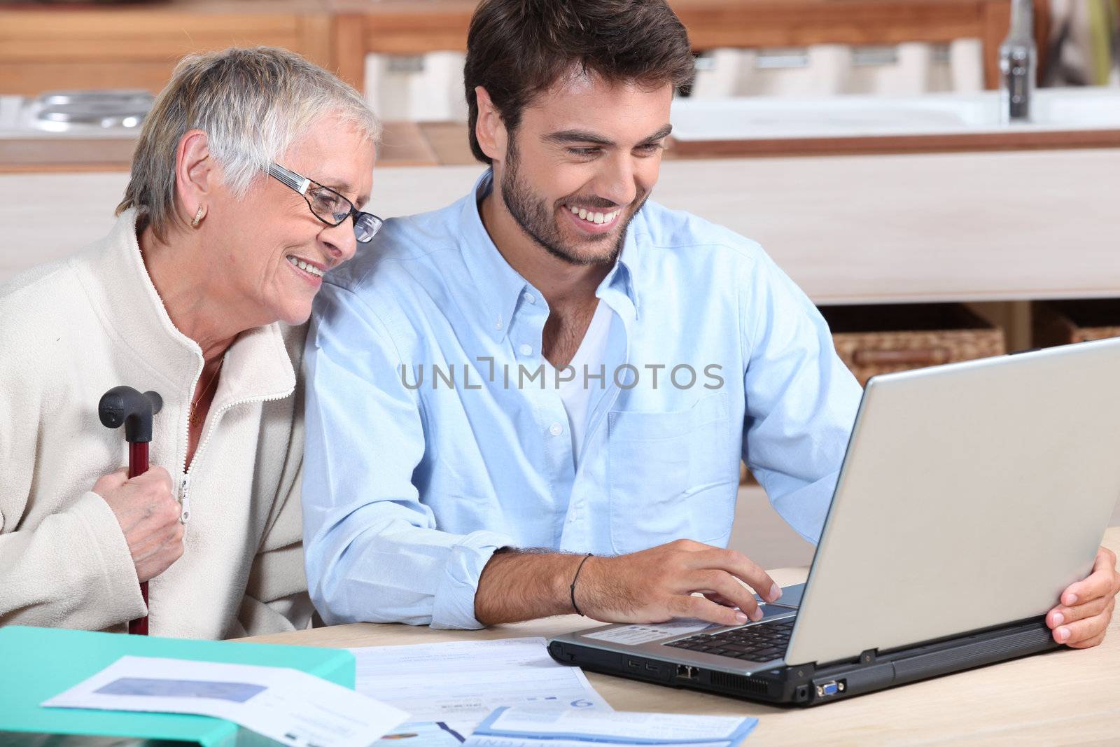 Happy doing accounting at home