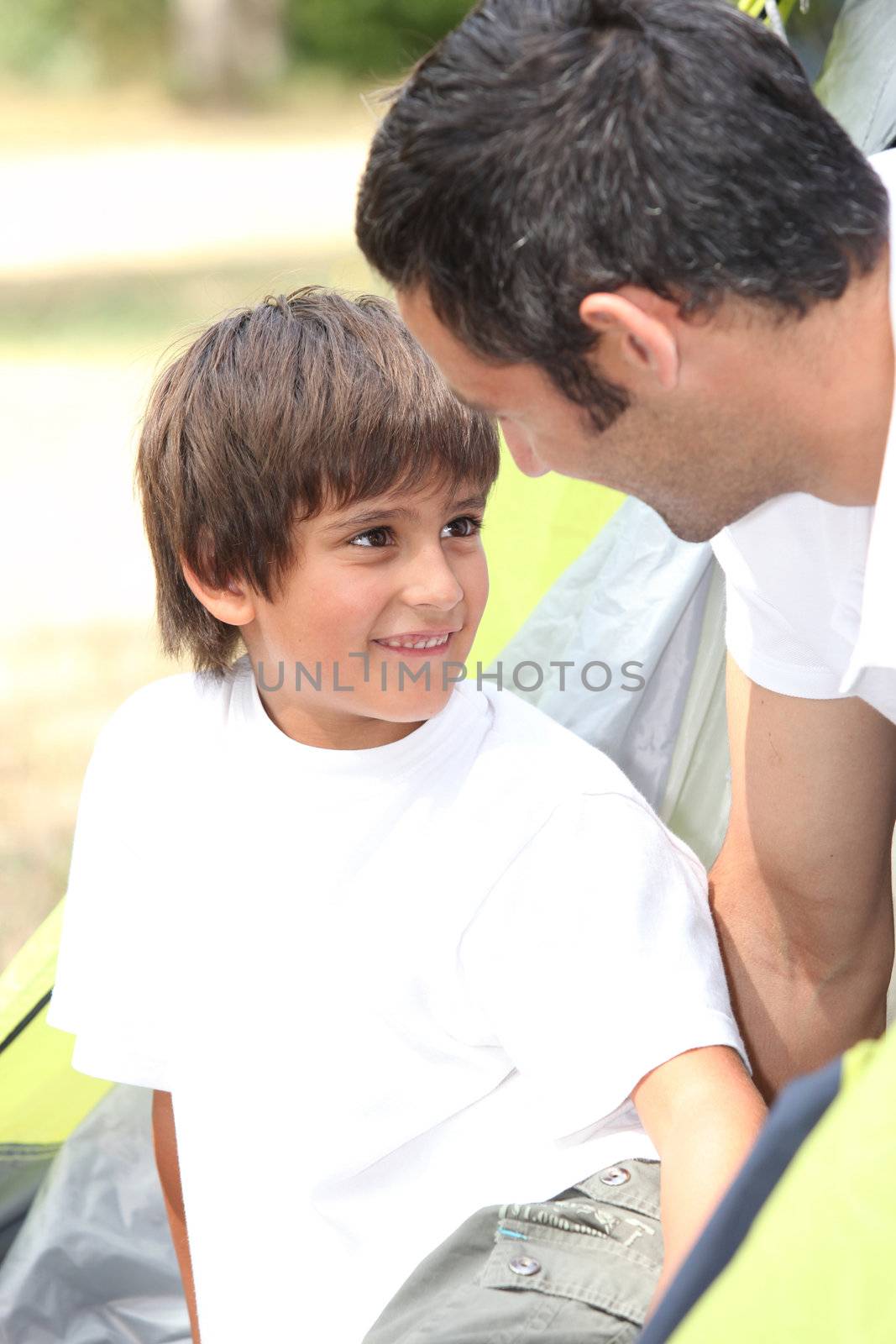 A father and son camping trip.