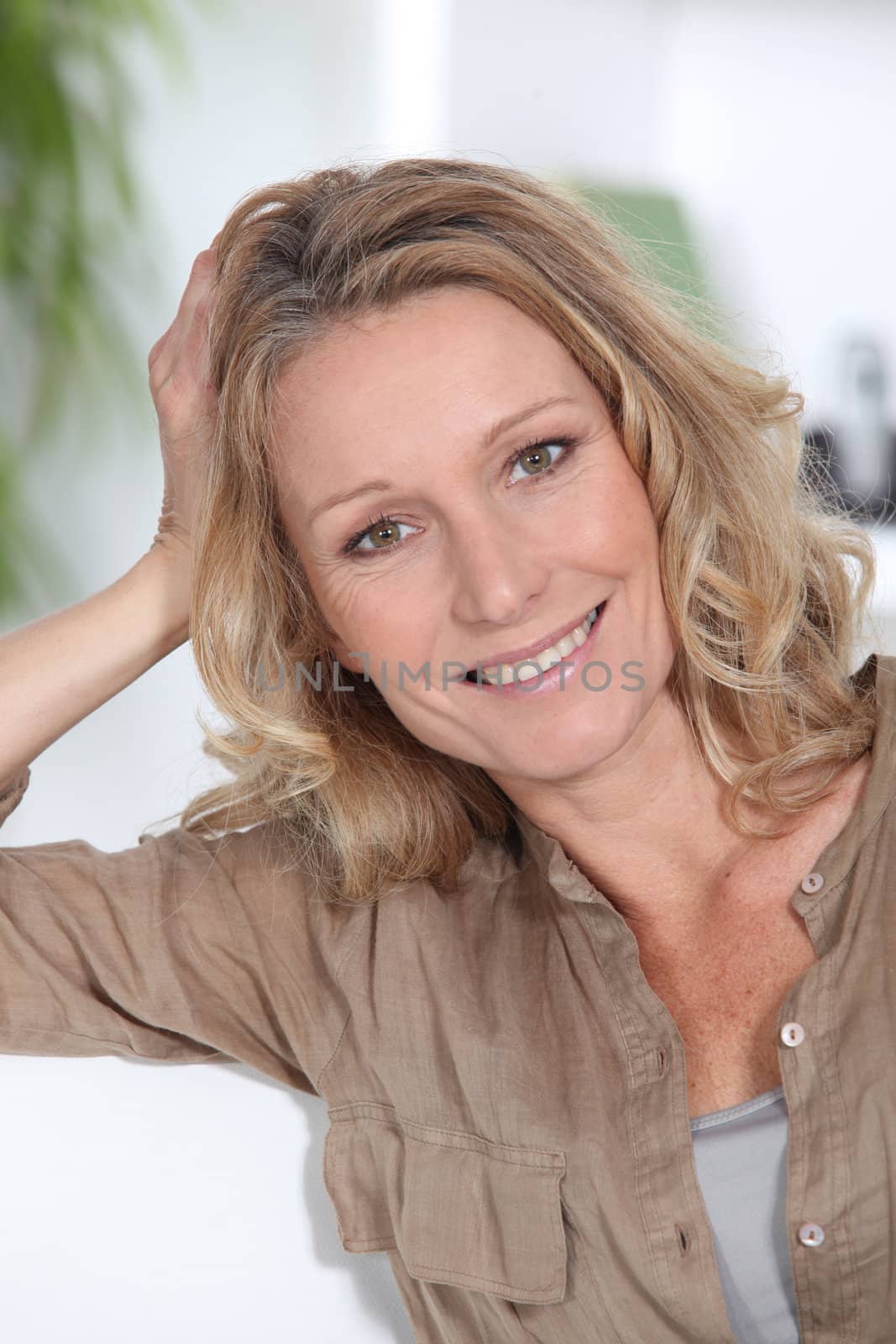 Woman smiling