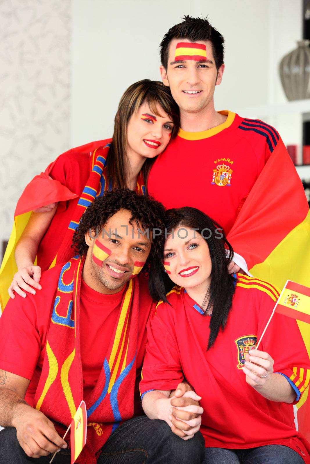 Group of Spanish supporters