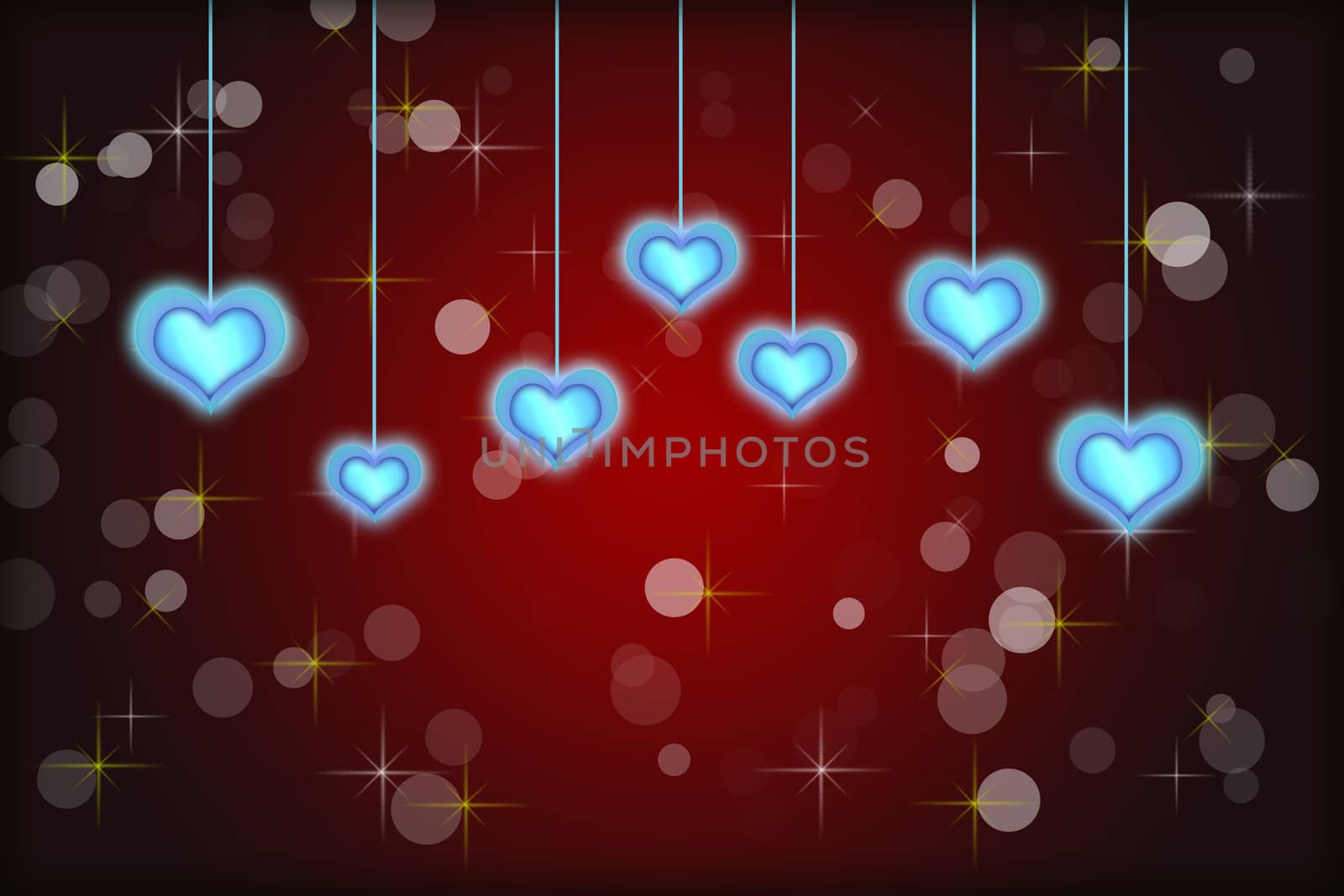 abstract romantic background with heart