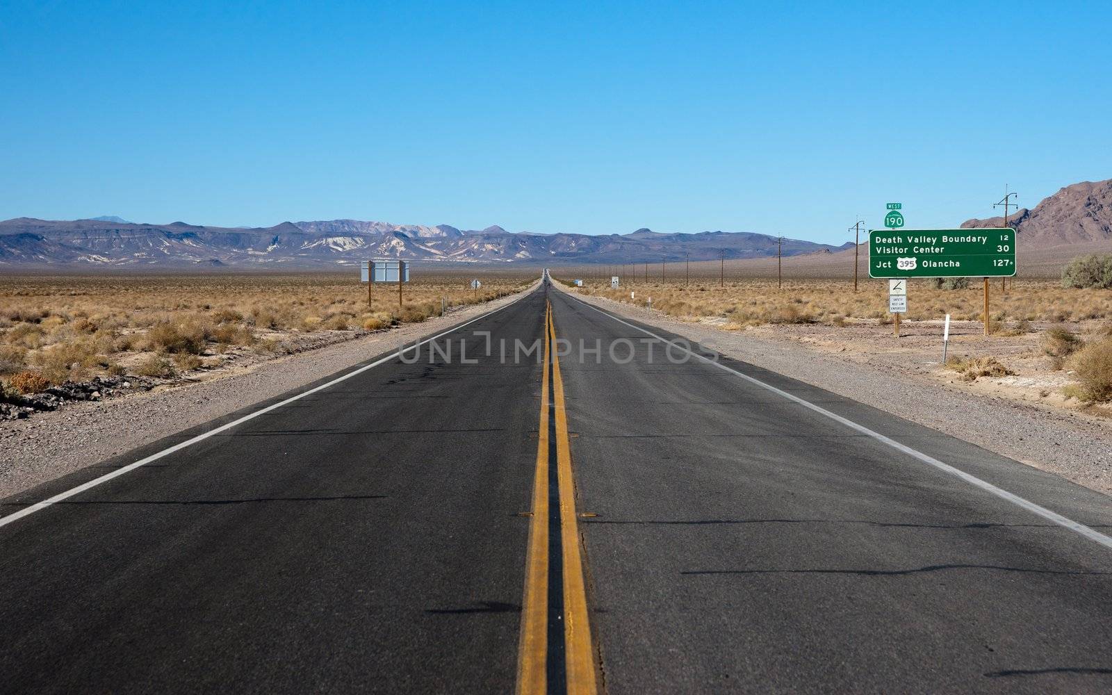 state route 190 highway road to death valley