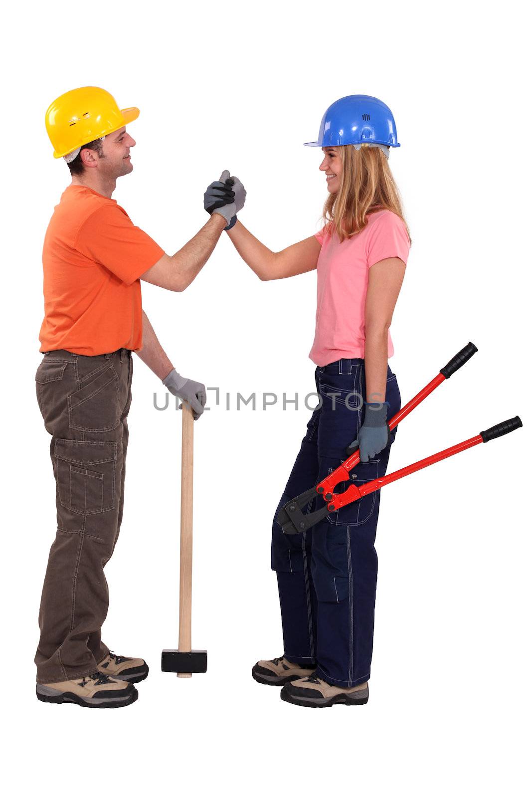 Construction couple