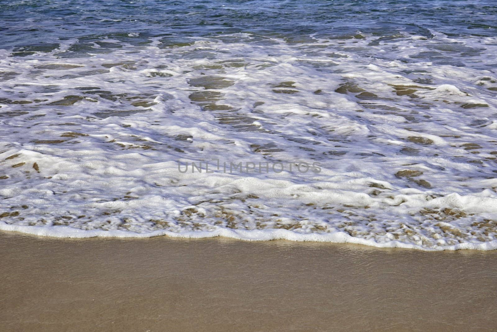 perfect soft waves on the sand at bondi beach