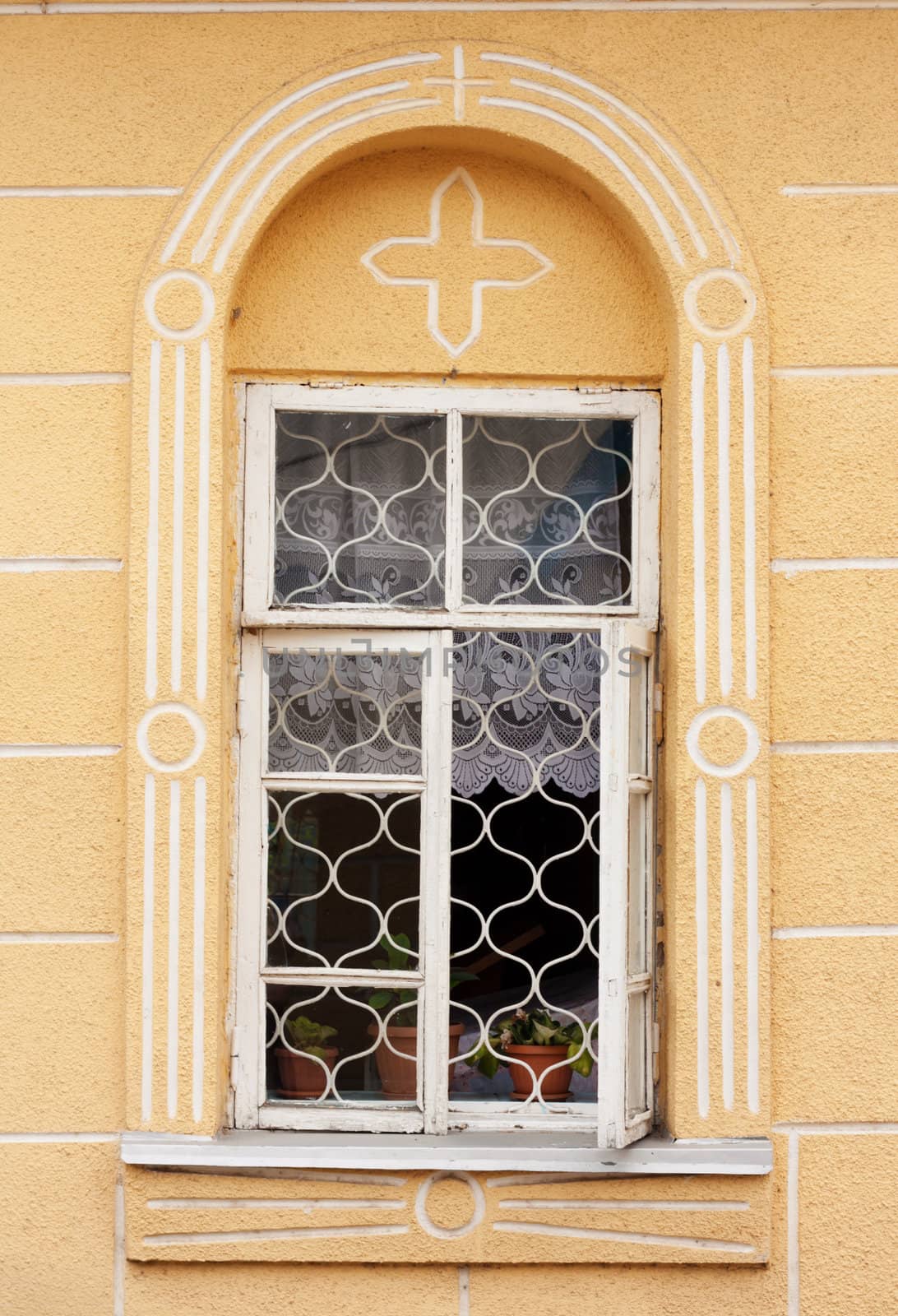 open window with flowers