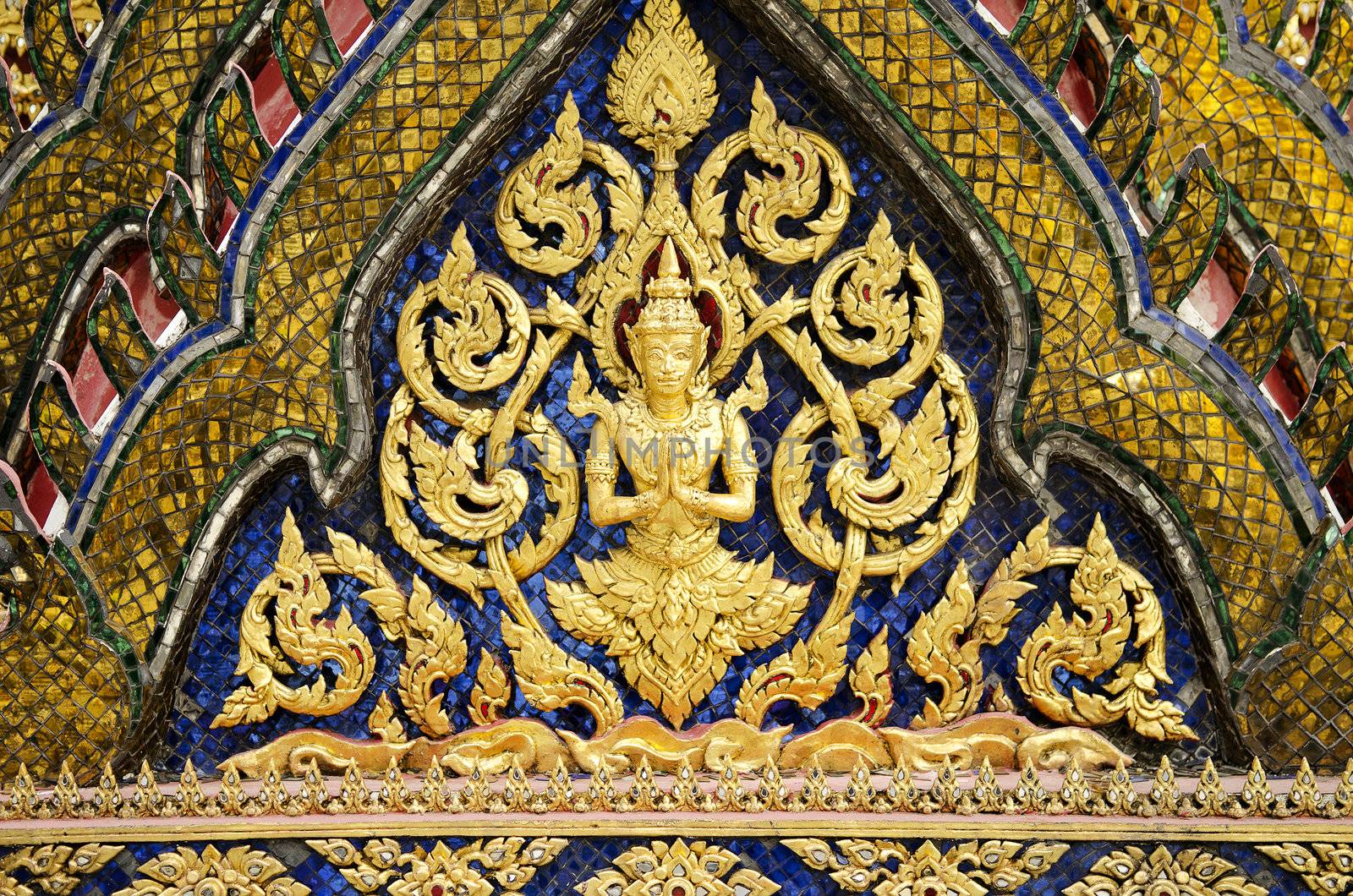 grand palace temple detail bangkok thailand by jackmalipan