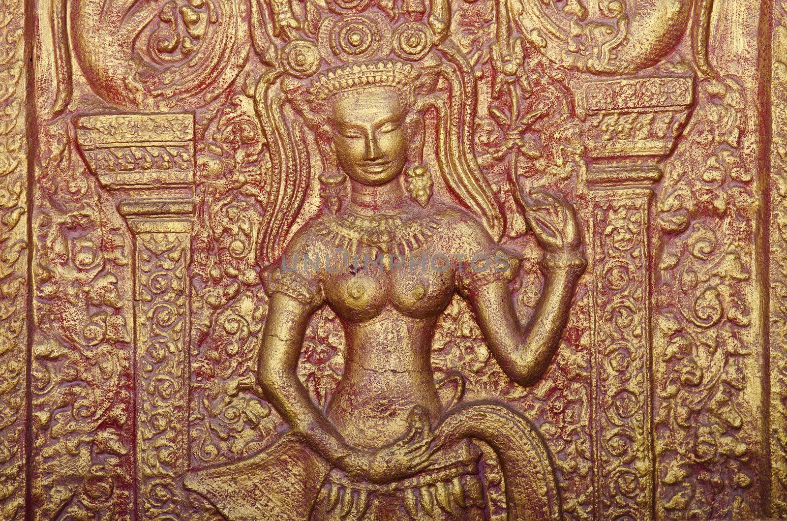 buddhist mural in phnom penh cambodia temple