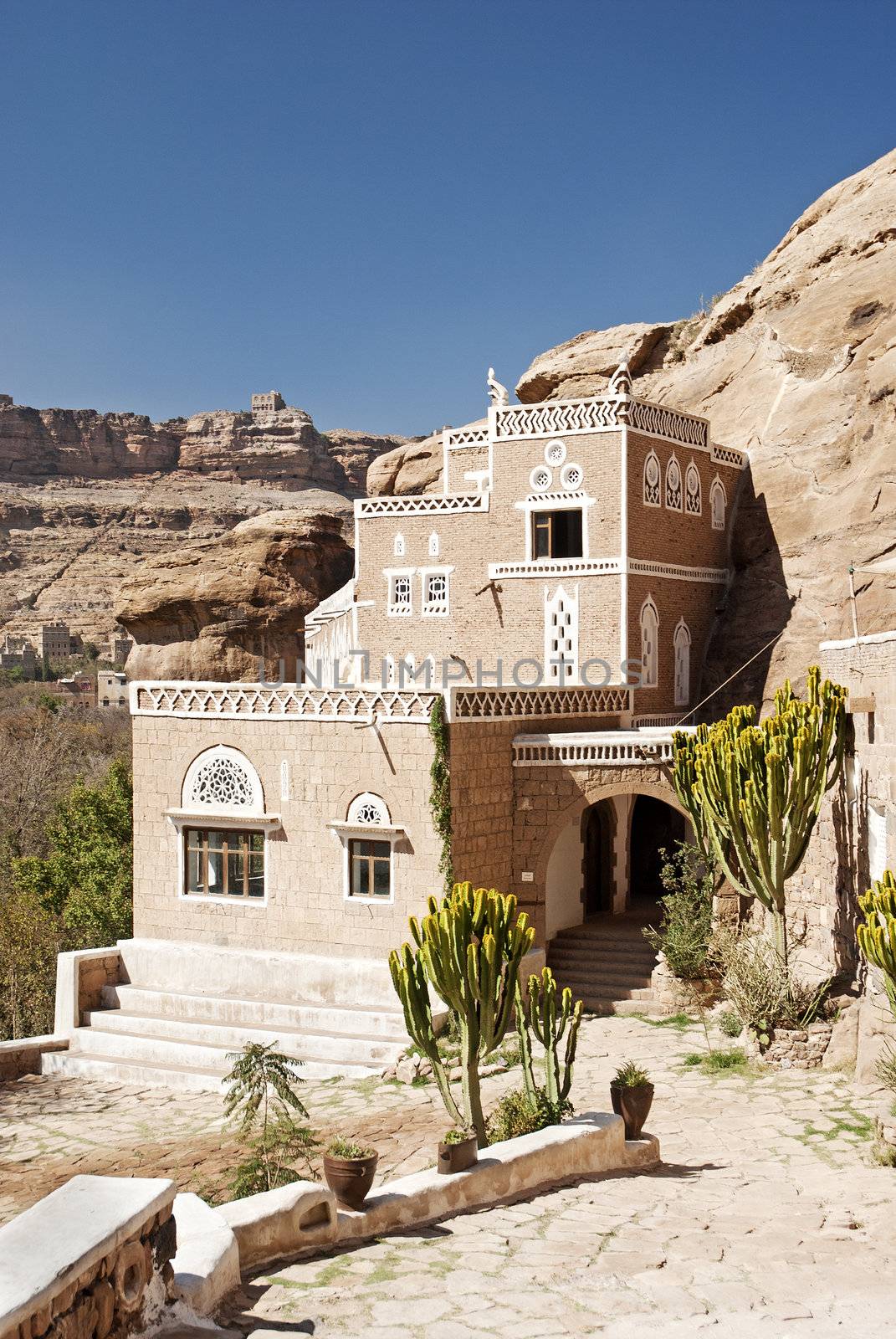 traditional yemeni house in village near sanaa yemen