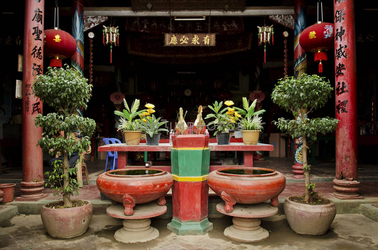 chinese temple in battambang cambodia by jackmalipan