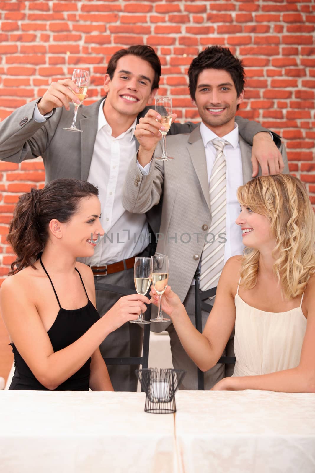 Friends making a toast