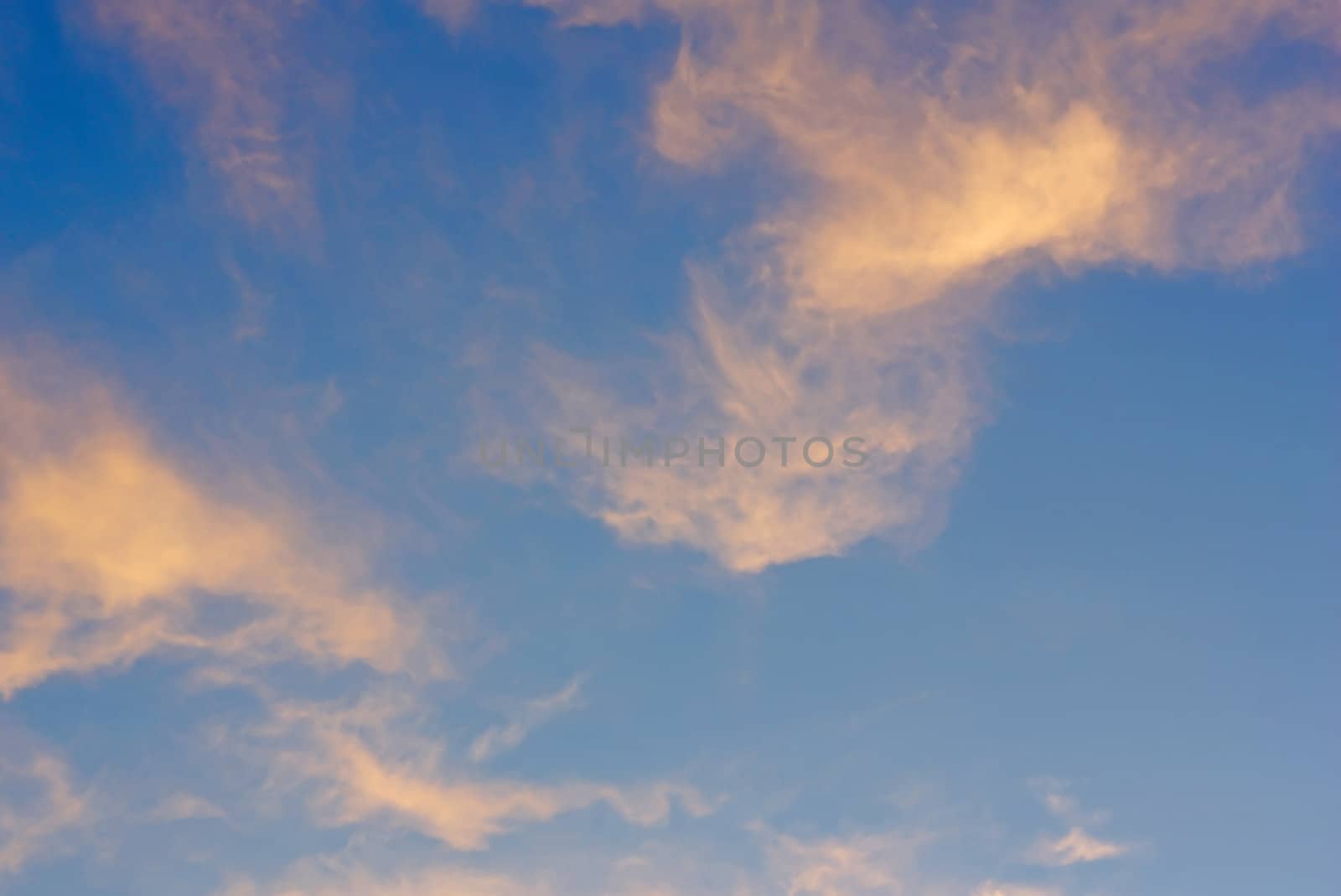 Evening sky with abstract clouds by sergpet