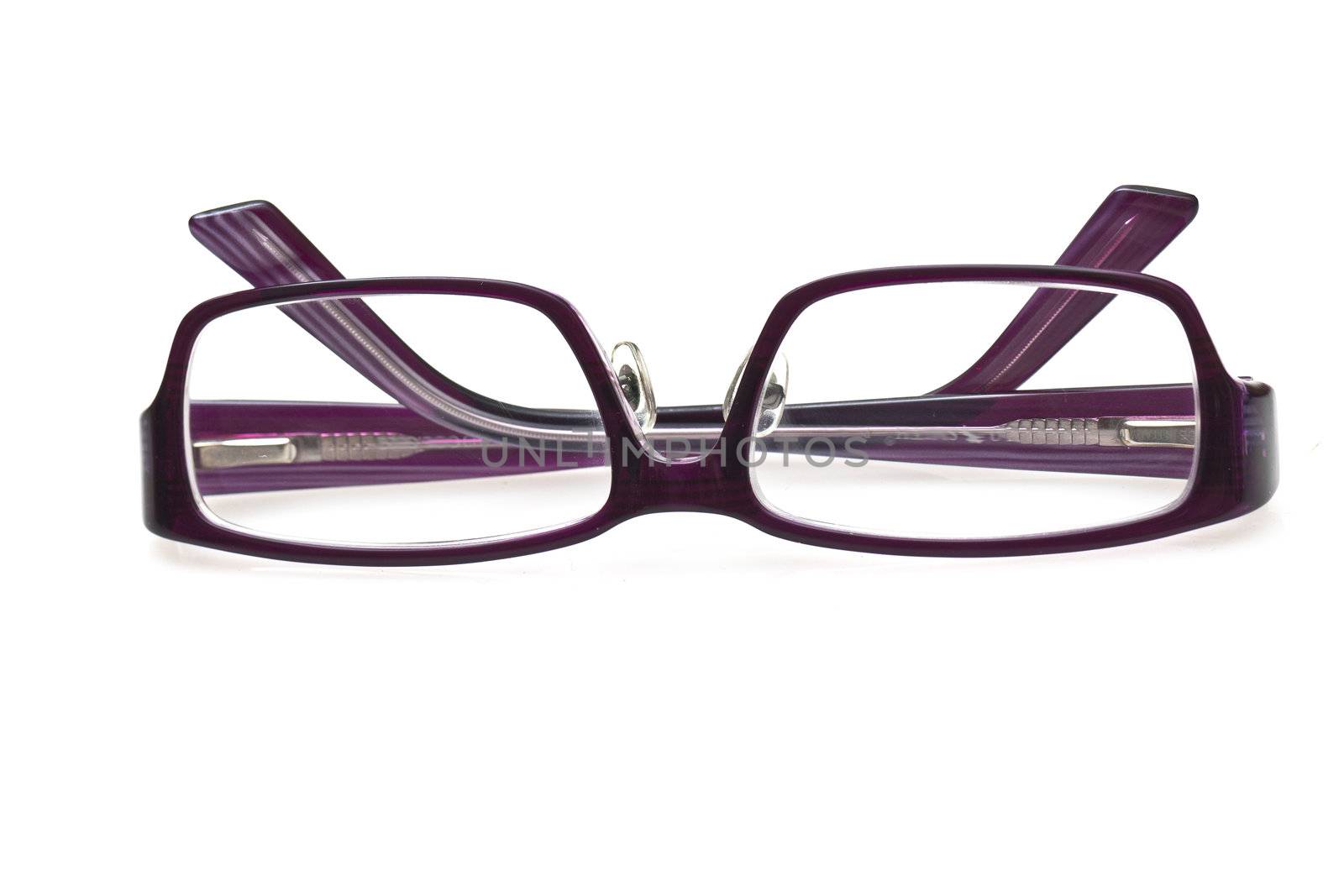 A pair of purple glasses