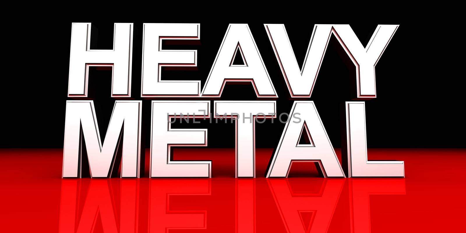 Heavy Metal music symbol. 3D rendered Illustration. 