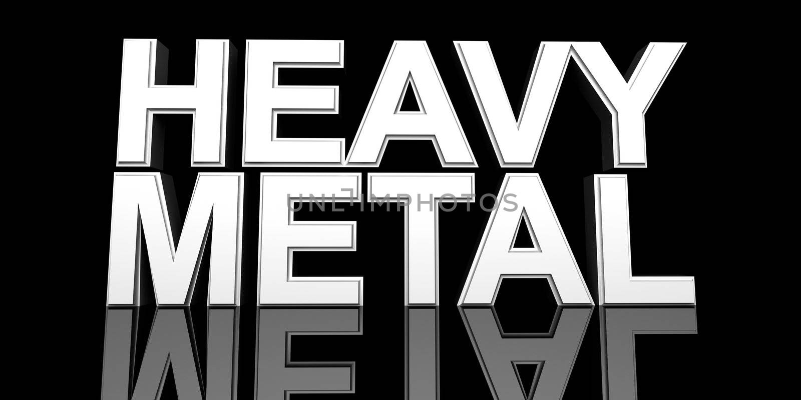 Heavy Metal music symbol. 3D rendered Illustration. 