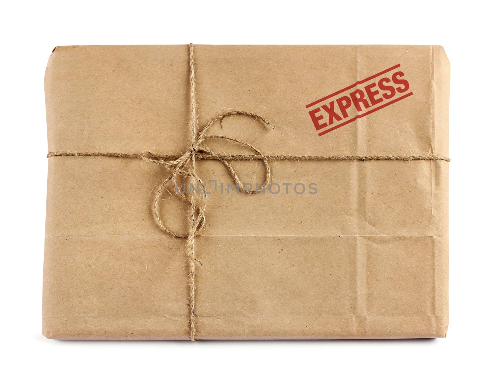 Brown express mail delivery package by anterovium