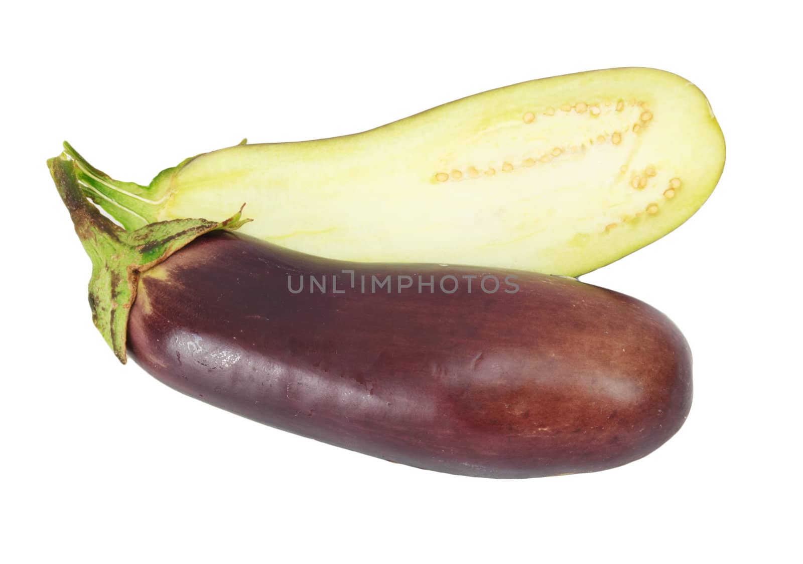 aubergine on a white background  by schankz