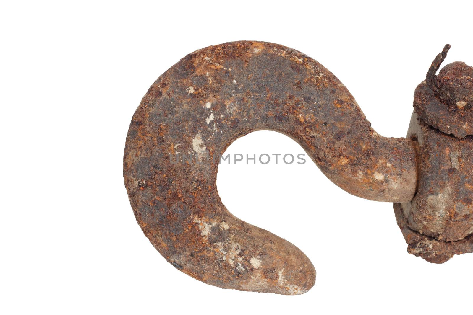Rusty iron hook 