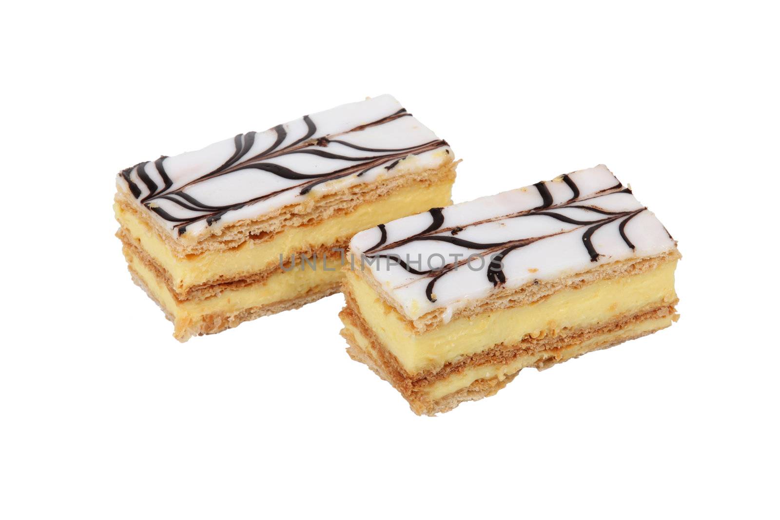 Two mille-feuille pastries