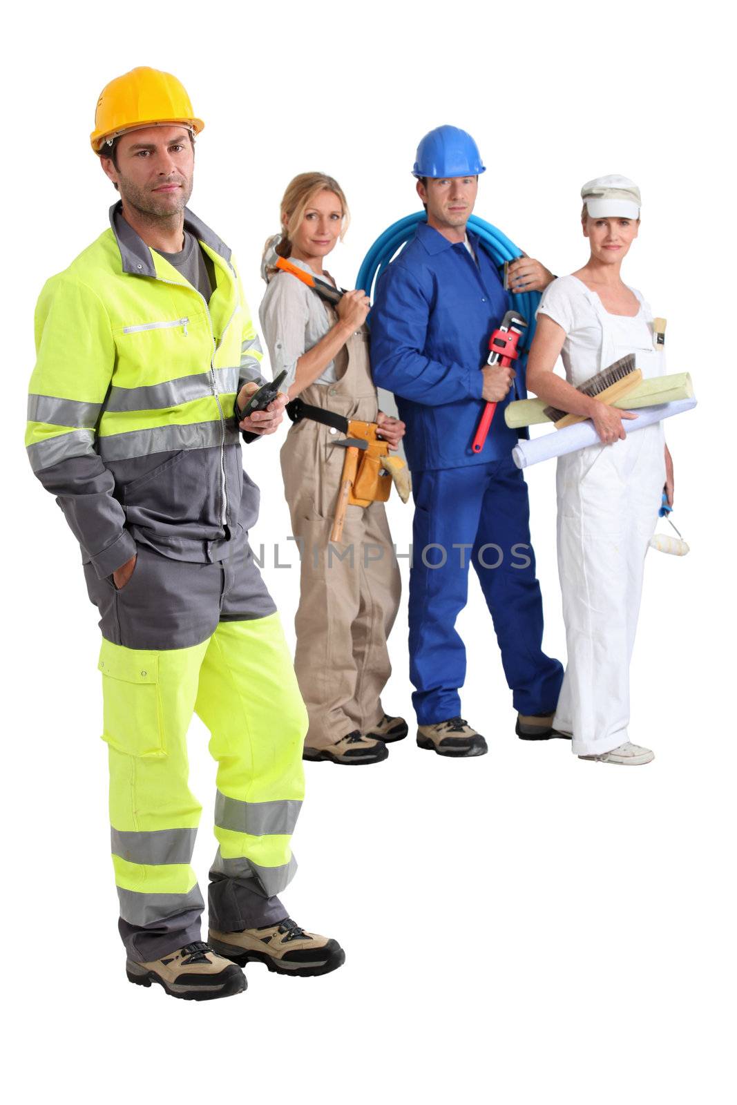 group of manual workers