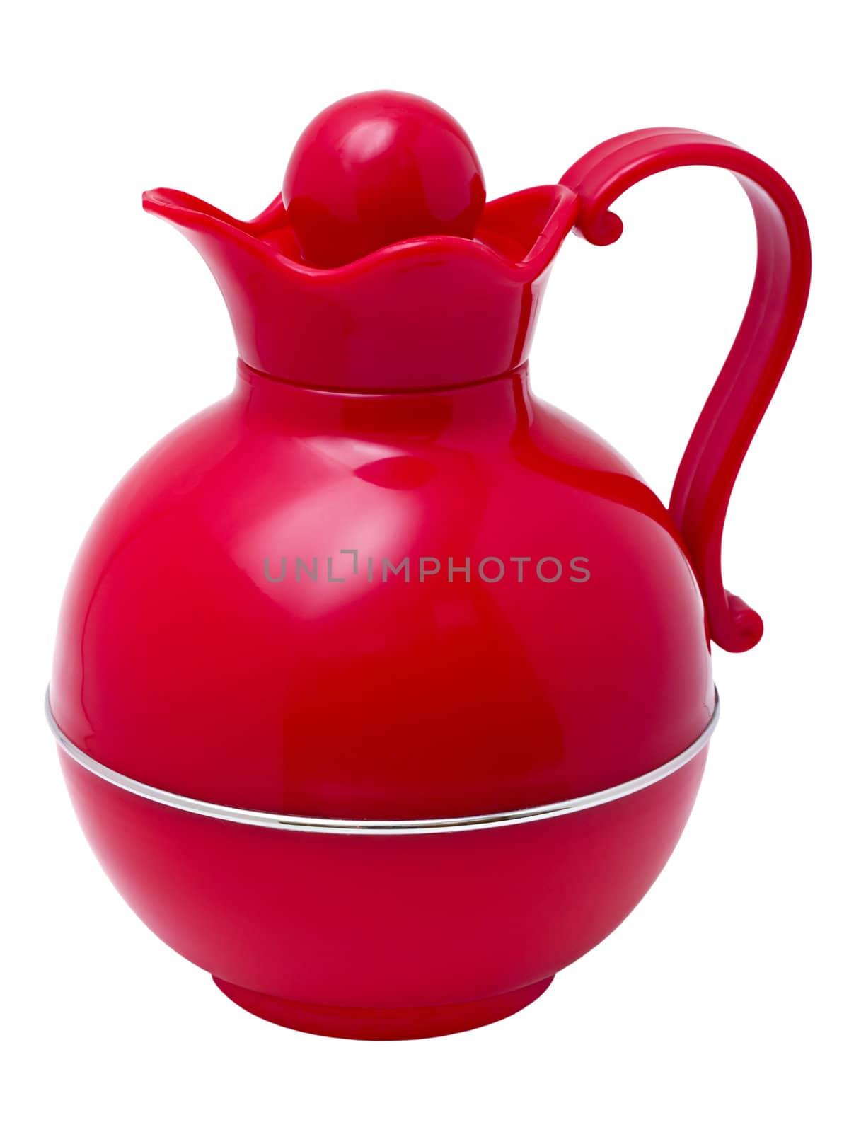 red plastic thermos jug in the form by Plus69