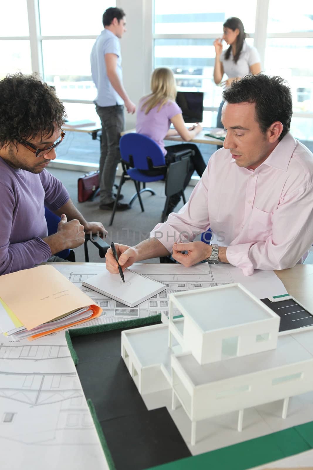 People working in an architect's office