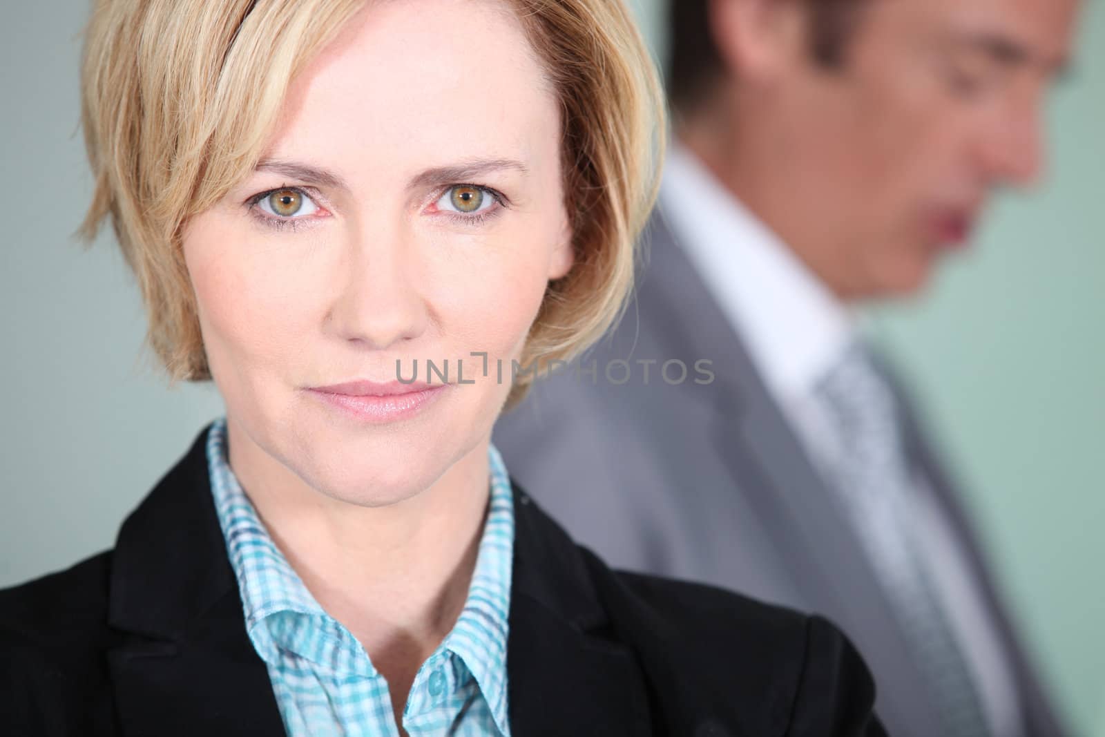 close-up of a businesswoman