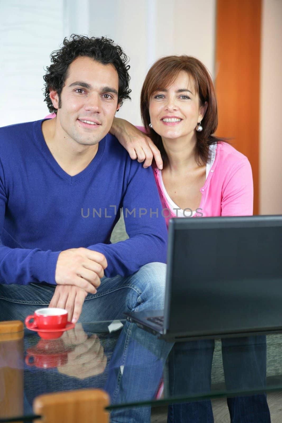 couple relaxing at home