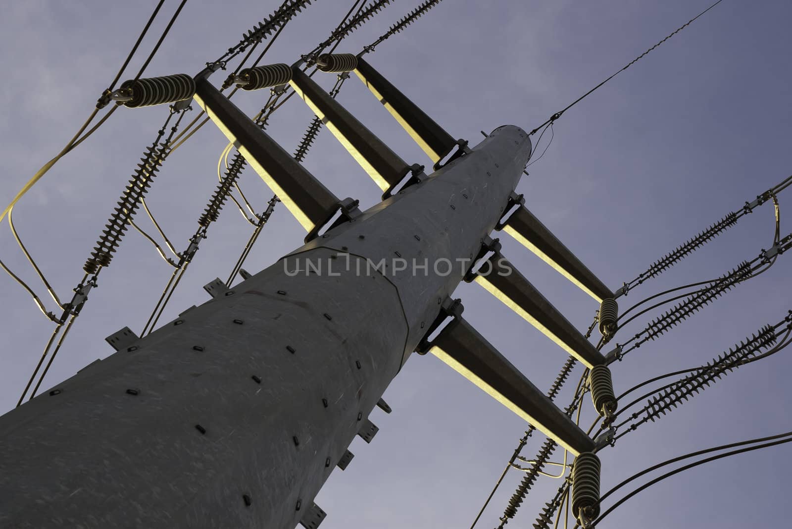 power pole view at angle from below by kjcimagery