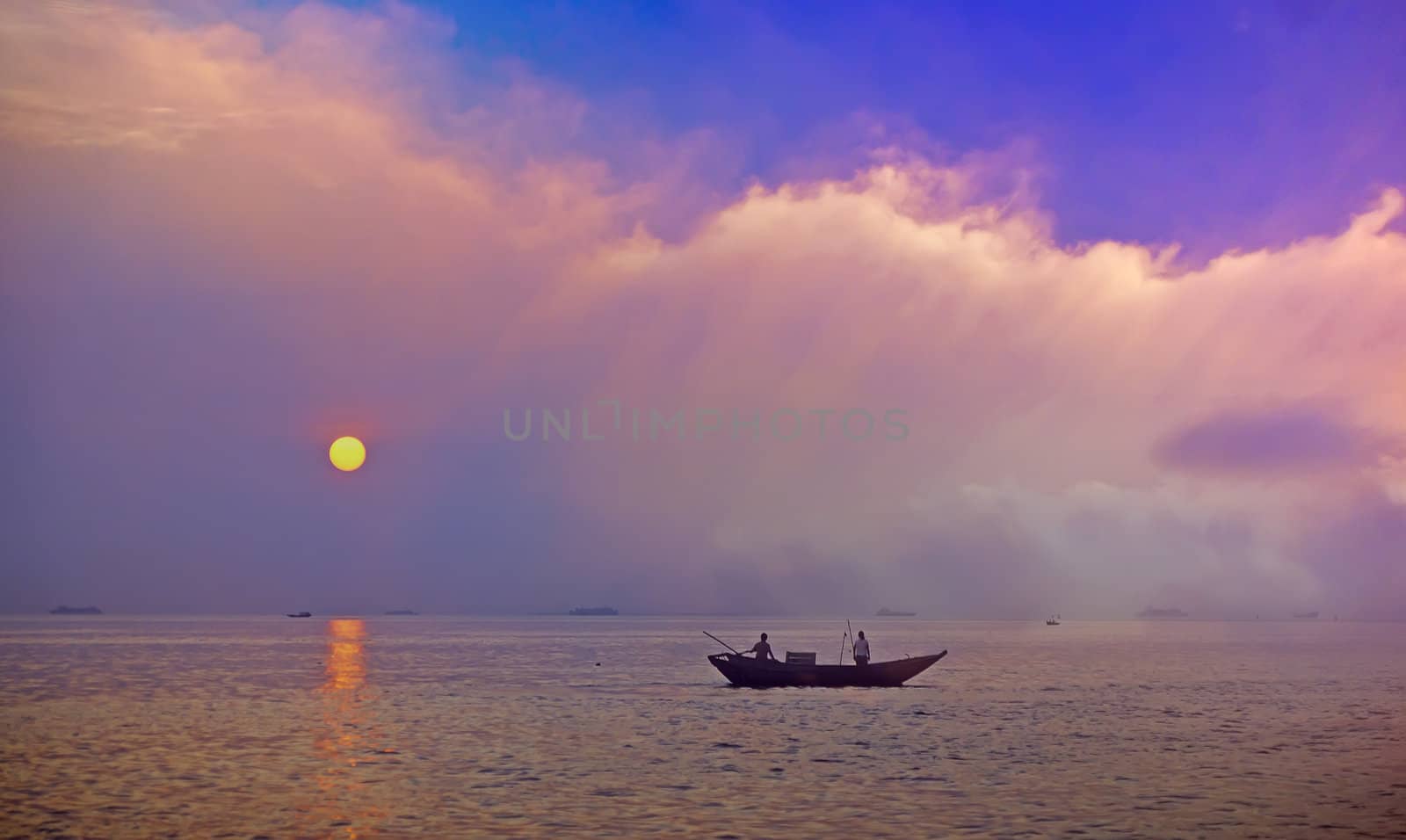 Ocean sunset background image by xfdly5