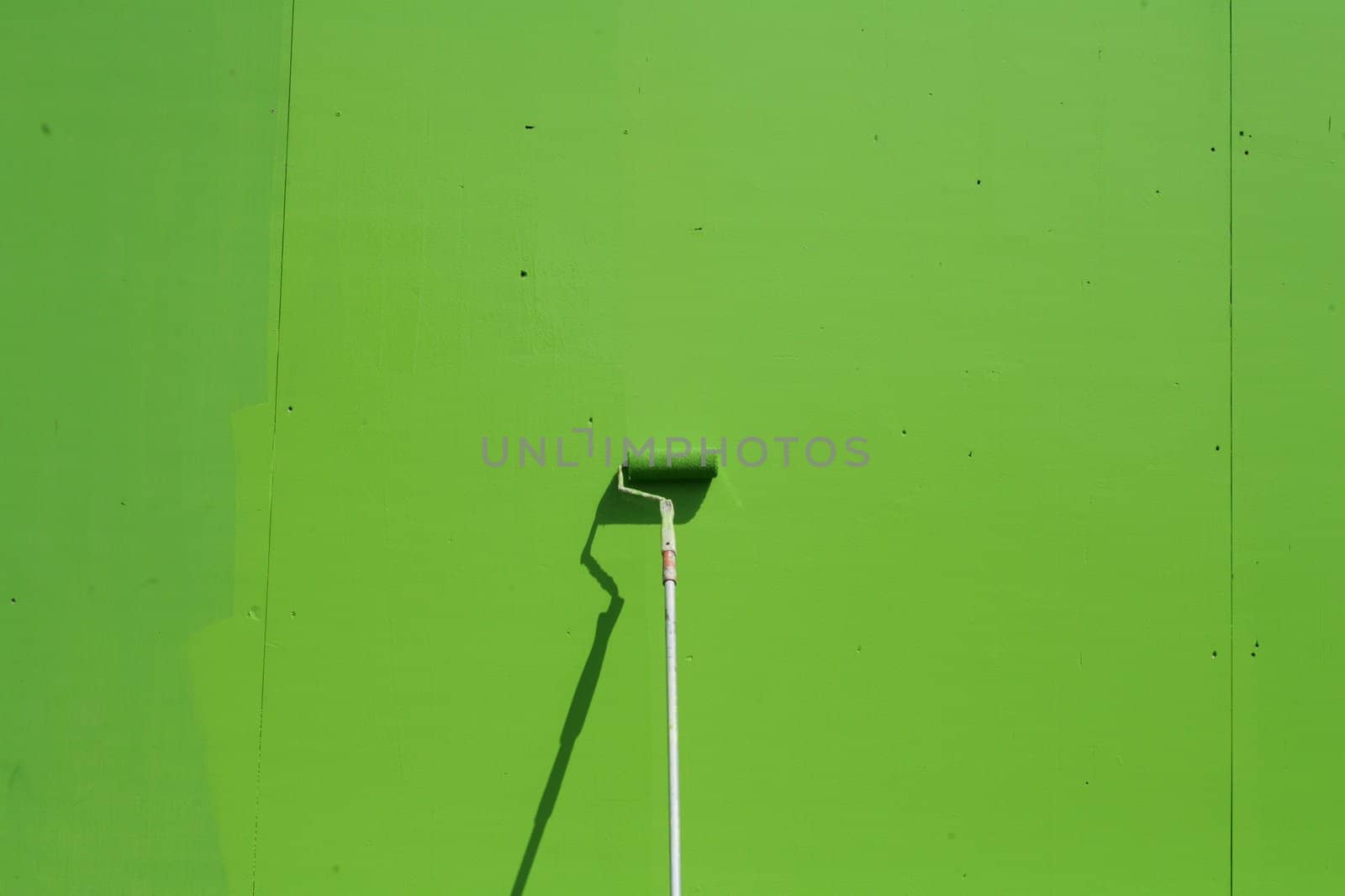 Close-up of green painted wall