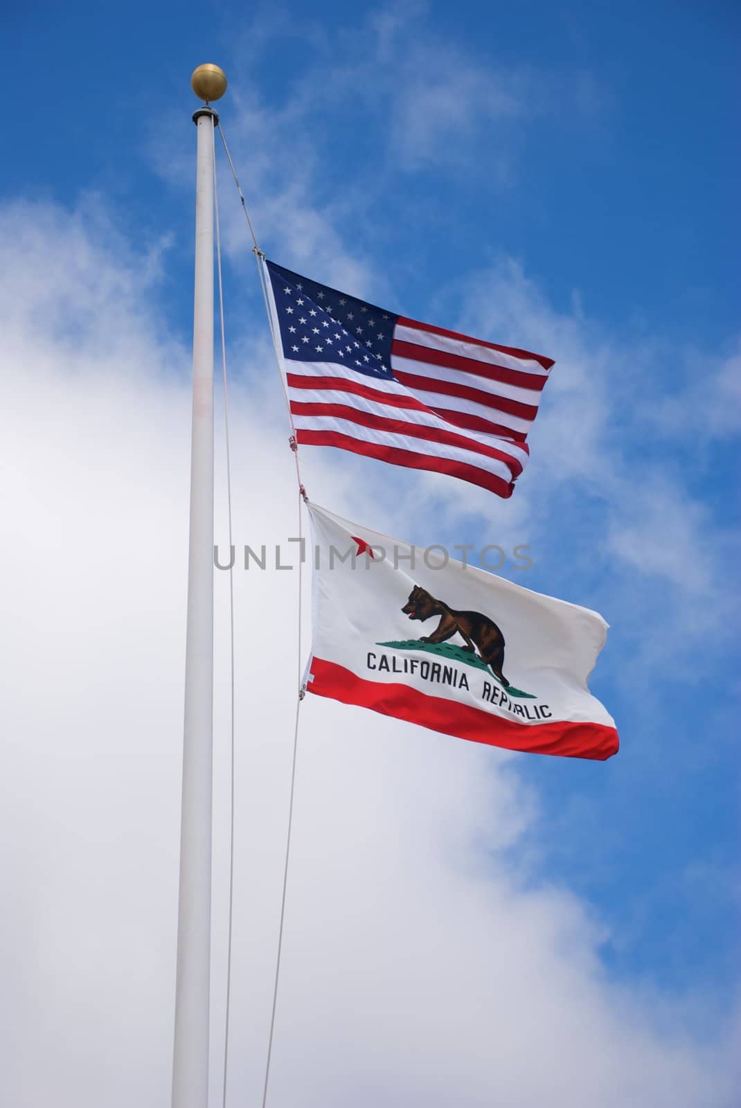 USA and California Flags by pixelsnap